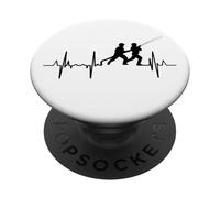 Linea di impulso ECG per vigili del fuoco PopSockets PopGrip Adesivo