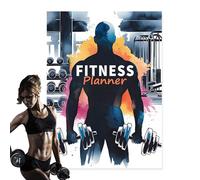Linea di lavoro di allenamento per le donne, pianificatore di fitness per gli uomini, diario del programma di fitness, Tracker di allenamento in palestra, libro di esercizi giornaliero, calendario d