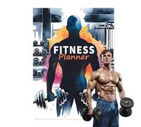 Linea di lavoro di allenamento per le donne, pianificatore di fitness per gli uomini - Diario del programma di fitness | Tracker di allenamento in palestra, calendario del piano benessere con su