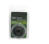 Linea di pesca intrecciata, Lenza da pesca 50m Lenza da pesca alla carpa verde Soft Link Lenza trecciata non rivestita for carpa(20LB)