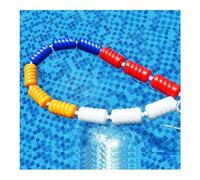 Linea di separazione galleggiante per corsia di sicurezza della piscina con boa preinstallata - Cavo galleggiante in acciaio resistente per piscine interne/esterne, filo d'acciaio - 1 m/3,3 piedi