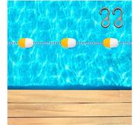 Linea di sicurezza galleggiante per piscina, linea di corsia per nuoto ad alta visibilità, corda di sicurezza per piscina con 2 ganci, lunga 35 m/115 piedi (16 piedi, 18 piedi, 20 piedi, 22