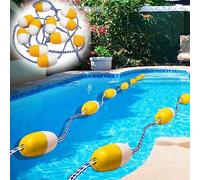 Linea di sicurezza per corsia di nuoto con divisorio galleggiante per piscina da 3,3-60 piedi, corda di sicurezza anti-onda per piscina, linea di sicurezza galleggiante per piscina interrata(25m/82ft)
