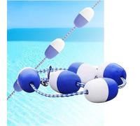 Linea di sicurezza per corsia di nuoto con divisorio galleggiante per piscina da 3,3-60 piedi, corda di sicurezza anti-onda per piscina, linea di sicurezza galleggiante per piscina interrata(25m/82ft)