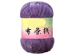 Linea di tessuti in seta Flash Gold e Argento da 100 g for progetti tessuti a mano fai da te - Filato versatile for borse a vento, ganci e scarpe(808brightpurple)