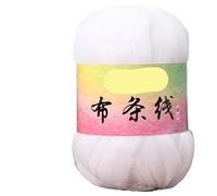 Linea di tessuti in seta Flash Gold e Argento da 100 g for progetti tessuti a mano fai da te - Filato versatile for borse a vento, ganci e scarpe(811brightwhite)