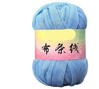 Linea di tessuti in seta Flash Gold e Argento da 100 g for progetti tessuti a mano fai da te - Filato versatile for borse a vento, ganci e scarpe(823LakeBlue)