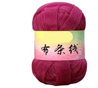 Linea di tessuti in seta Flash Gold e Argento da 100 g for progetti tessuti a mano fai da te - Filato versatile for borse a vento, ganci e scarpe(818winered)