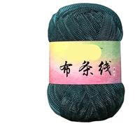 Linea di tessuti in seta Flash Gold e Argento da 100 g for progetti tessuti a mano fai da te - Filato versatile for borse a vento, ganci e scarpe(830NightGreen)