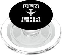 Linea di volo da DEN a LHR Codici Denver Londra PopSockets PopGrip per MagSafe