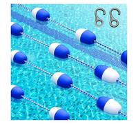 Linea Divisoria Di Sicurezza For Piscina Galleggiante Da 3,3-60 Piedi Con 2 Ganci, Corda Di Sicurezza Anti-onda For Piscina, Adatta For Club Di Nuoto, Acque Basse, Aree Di Acque Profonde(15m/50ft)