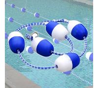 Linea divisoria di sicurezza per piscina, 12 m, con ganci per il confine della piscina, boa di sicurezza dell'acqua per distinguere le aree di nuoto, durevole e facile da installare