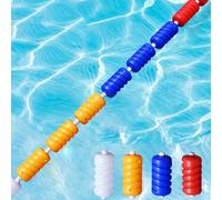 Linea divisoria di Sicurezza per Piscina, Corda di Sicurezza Regolabile da 1 a 18 Metri - Linea divisoria Galleggiante per Piscine, Aree con acque Basse e Profonde, Filo d'Acciaio Resistente