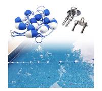 Linea divisoria di Sicurezza per Piscine, Linea divisoria di Sicurezza per Piscine - Kit di Corda Galleggiante da 20 Metri per parchi Acquatici, sorgenti termali e Laghi - Lunghezza regolabi