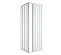 Linea Doccia - Box Doccia a Soffietto in PVC Estensibile | Salvaspazio | Apertura Reversibile | Facile da Pulire | Fai da Te, 70x100 xh185cm, Bianco, PVC