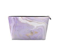 Linea dorata in marmo viola lavanda, Borsa da toilette Borsa per trucco Borsa per cosmetici Borsa da toilette da viaggio portatile