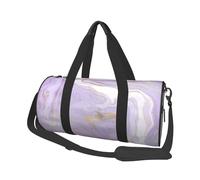 Linea dorata in marmo viola lavanda, Borsone da viaggio di grande capacità Borsa rotonda Borsa da viaggio sportiva Borsa da viaggio Borsa da fitness