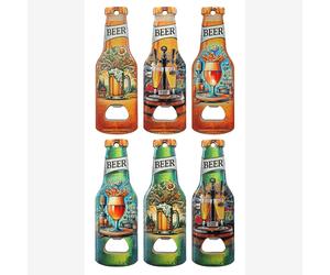 Linea Due Apribottiglia a Forma di Bottiglia di Birra - Assortiti, Idea Regalo Originale e Gadget Divertente 1 Pz