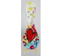 Linea Due Elle Poggia Cucchiaio Ceramica Decorazioni Cuori 10 x 27,5 Cm