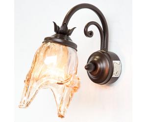 LINEA EMOZIONI CRUCCOLINI APPLIQUE in ferro battuto e vetro soffiato 1 luce