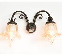 LINEA EMOZIONI CRUCCOLINI APPLIQUE in ferro battuto e vetro soffiato 2 luci