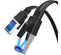 Linea Ethernet RJ45 intrecciata CAT8 a schermo piatto, 40 Gbps, conduttori in rame placcato oro per modem da scrivania, layout router, cavo Ethernet Lan Wire intrecciato in rame modem router desktop