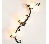 LINEA FARETTO CRUCCOLINI APPLIQUE regolabile in ferro e vetro soffiato 3 luci