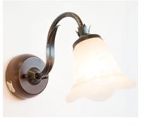 LINEA FASCINO CRUCCOLINI APPLIQUE in ferro legno e vetro artistico 1 luce