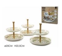 Linea FLOWERS ALZATINA 2 ripiani per servire dolci dessert buffet .25xH22,5