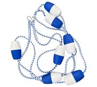 Linea galleggiante di sicurezza per piscine - Cavo di segnalazione della boa da 7 cm, separatore di confine 'acqua resistente con palline bianche blu, affidabile attrezzatura di guida per bagnini
