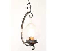 LINEA GANCIO CRUCCOLINI LAMPADARIO in ferro battuto e vetro soffiato 1 luce