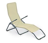 Linea Garden Friend Garden S1621010, Friend Sdraio Formentera Basculante in Acciaio e textilene 450 gr/m² Colore Beige