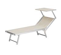 Lettino Mare Deluxe In Alluminio E Textilene 720 Gr/MÂ² - Colore Beige Melange -