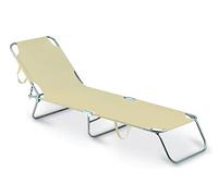 Linea Garden Friend Lettino pieghevole Maiorca in Acciaio e PVC 600D Colore Beige