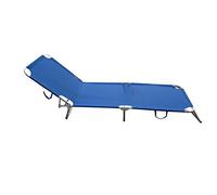Linea Garden Friend Lettino Pieghevole Maiorca in Acciaio e PVC 600d Colore Blu