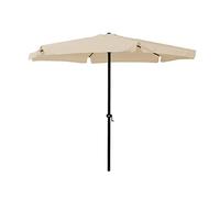 Garden Friend Ombrellone Tondo copertura in poliestere struttura in acciaio con manovella 3 m x 2,4 h m Ecru