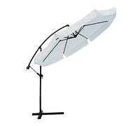Linea Garden Friend Ombrellone ø 3 mt x 3h mt braccio laterale Struttura in acciaio Inclinabile in diverse posizioni, Con manovella Copertura in poliestere 160 gr/m² colore bianco