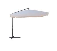 Linea Garden Friend Ombrellone 3x3 x 3h mt braccio laterale, Struttura in acciaio, Con manovella, Copertura in poliestere 180 gr/m² colore bianco