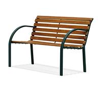Panca da giardino Parco - in acciaio e legno - 80 x 62 x 122 cm - Garden Friend