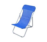 Linea Garden Friend S1622037 - Sdraio beach In acciaio e textilene 450 gr/m², Blu, 70 x 45 x 72 cm
