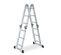 Garden Friend Scala Everest 4x3 multifunzione in alluminio Portata max kg 150 Per uso domestico e bricolage Grigio - grigio metallo S1405112