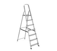 Garden Friend Scala Everest 7 gradini in alluminio Per uso domestico e bricolage Portata max 150 kg Grigio - grigio metallo S1405107