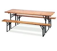 Linea Garden Friend Set Birra Rettangolare 70x220cm 1 Tavolo e 2 panche