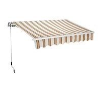 Garden Friend Tenda Da Sole A Barra Quadra telaio in alluminio telo in poliestere misure 200x250 cm riga beige beige