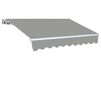 Garden Friend Tenda Da Sole A Barra Quadra telaio in alluminio telo in poliestere misure 200x300 cm cenere grey