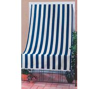Linea Garden Friend Tenda Sole per Porta con Anelli Riga Blu Lunghezza 140 cm, Altezza 250 cm