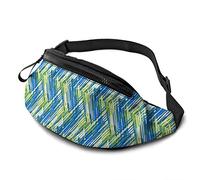 linea geometrica e zigzag tasca a tracolla regolabile borsa a tracolla per viaggi escursionismo ciclismo corsa