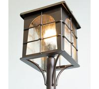 LINEA GRETA CRUCCOLINI LAMPIONE in ferro e vetro cattedrale su piantana 175 cm