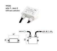 Linea Light 99186 - Alimentatore 24W 3-6 LEDs 630mA SW IP65