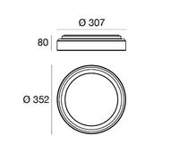 Linea Light Applique a LED Iside, bianca, metallo, Ø 35 cm, IP40 Linea Light